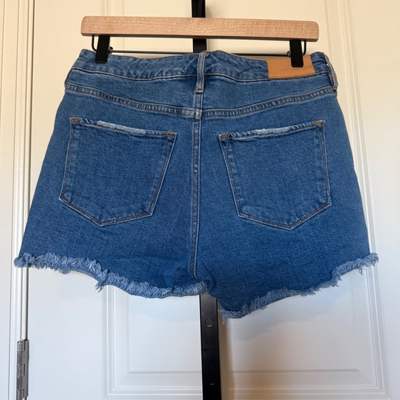 Dear John Gigi Denim Shorts Empire State Medium Blue Frayed Hem Womens Size 27 - Picture 3 of 10